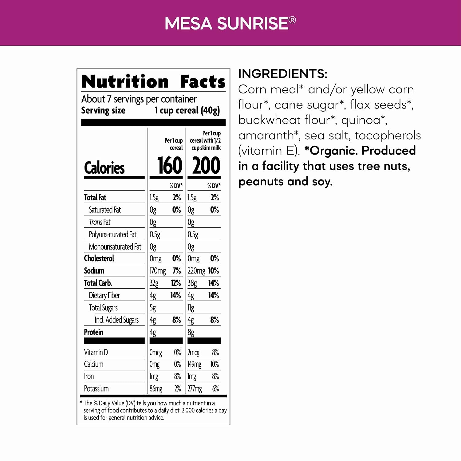Nature’s Path Organic Mesa Sunrise Cereal, 26.4 oz (Pack of 6), Flax Seeds, Quinoa, Amaranth, Gluten Free, Earth Friendly Packaging(Mesa Sunrise – GF)