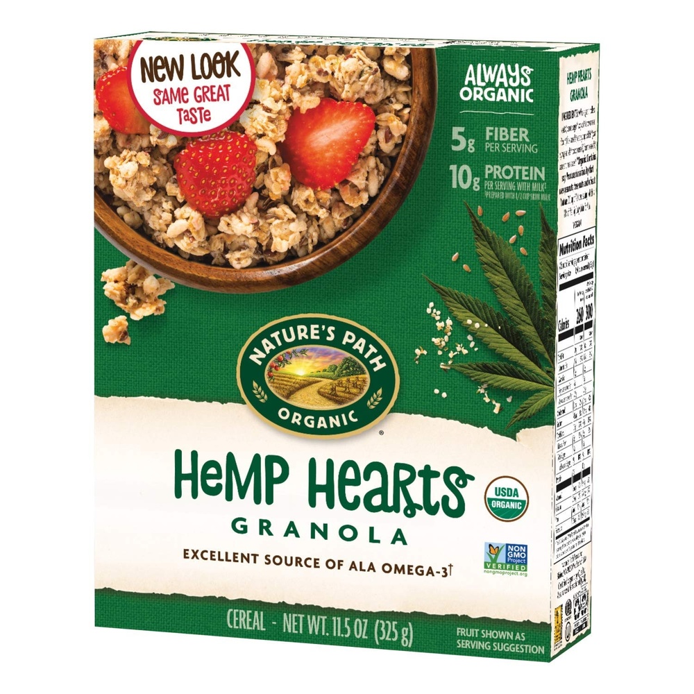 Nature’s Path Organic Hemp Hearts Granola, 11.5 Ounce (Pack of 6), Non-GMO, 30g Whole Grains, Heart Healthy, 10g Plant Based Protein, with Omega-3 Rich Flax Seeds(Hemp Hearts)