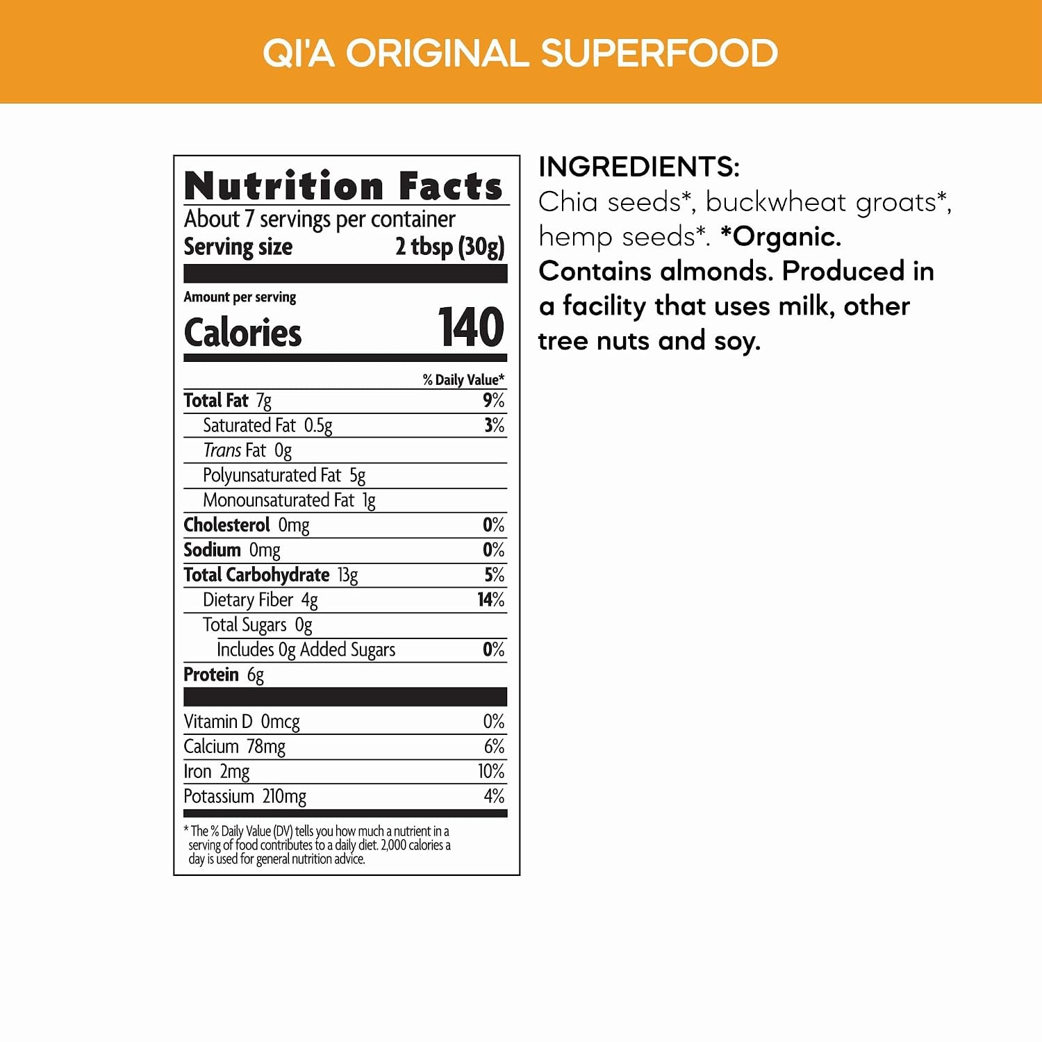 Nature’s Path Organic Qi’a Gluten Free Superfood Chia, Buckwheat & Hemp Cereal, Cranberry Vanilla, 7.9 Ounce(Unflavored)