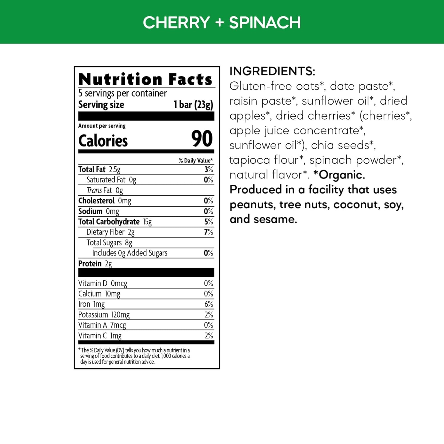 Love Child Organics Oaty Chomps Raspberry + Beet Snack Bars, 4 oz (Pack of 1), Gluten Free, Non-GMO, by Nature’s Path(Cherry + Spinach)