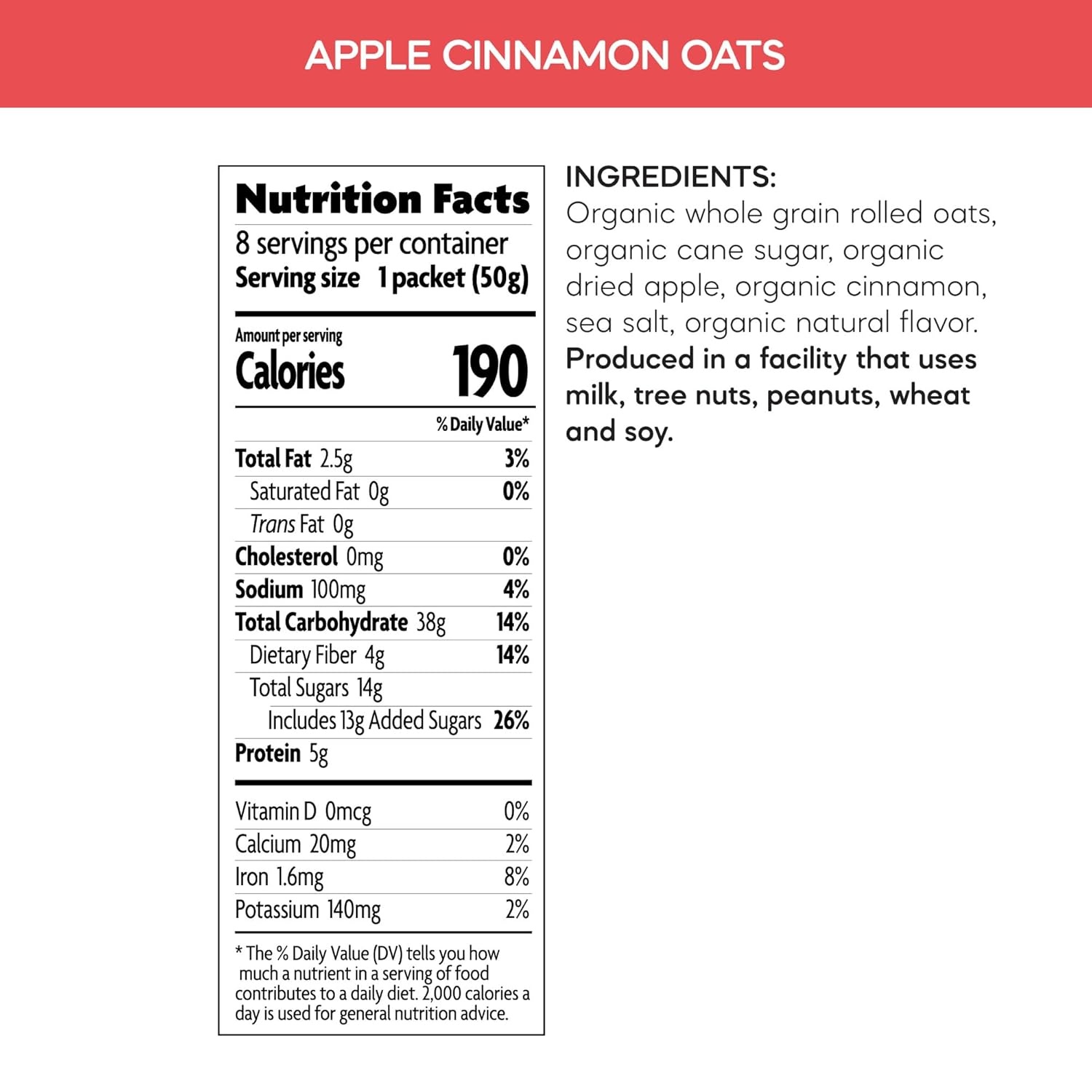 Nature’s Path Organic Apple Cinnamon Instant Oatmeal, 14 oz (Pack of 6), Non-GMO(Apple Cinnamon)