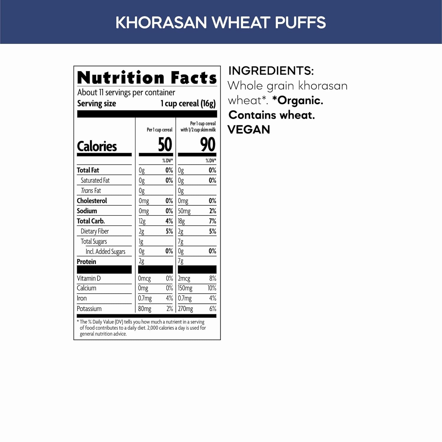 Nature’s Path Organic Khorasan Wheat Puffs Cereal, 6 oz (Pack of 12), Earth Friendly Packaging(Khorasan Wheat Puffs)