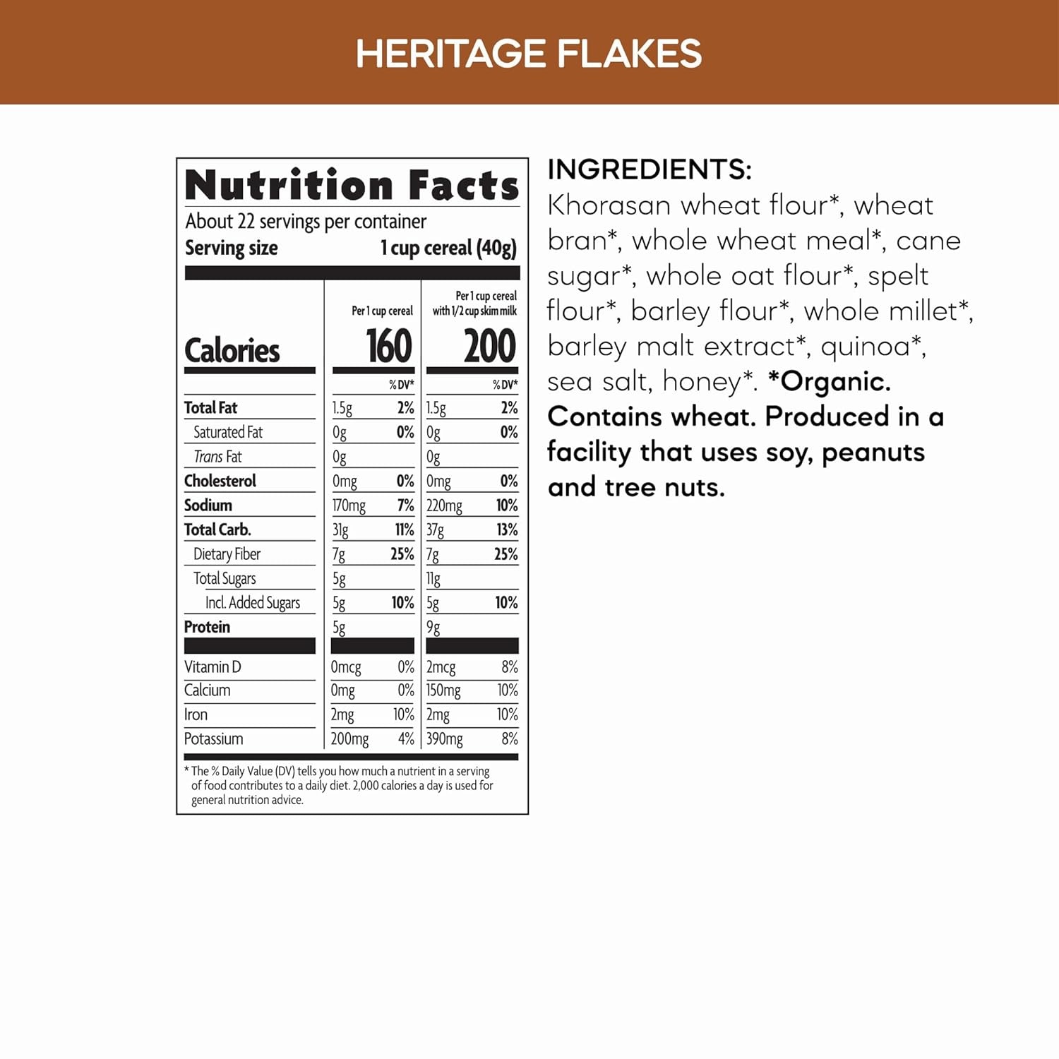 Nature’s Path Organic Heritage Flakes® Cold Cereal 32oz EcoPac Bag(2 Pound (Pack of 1))