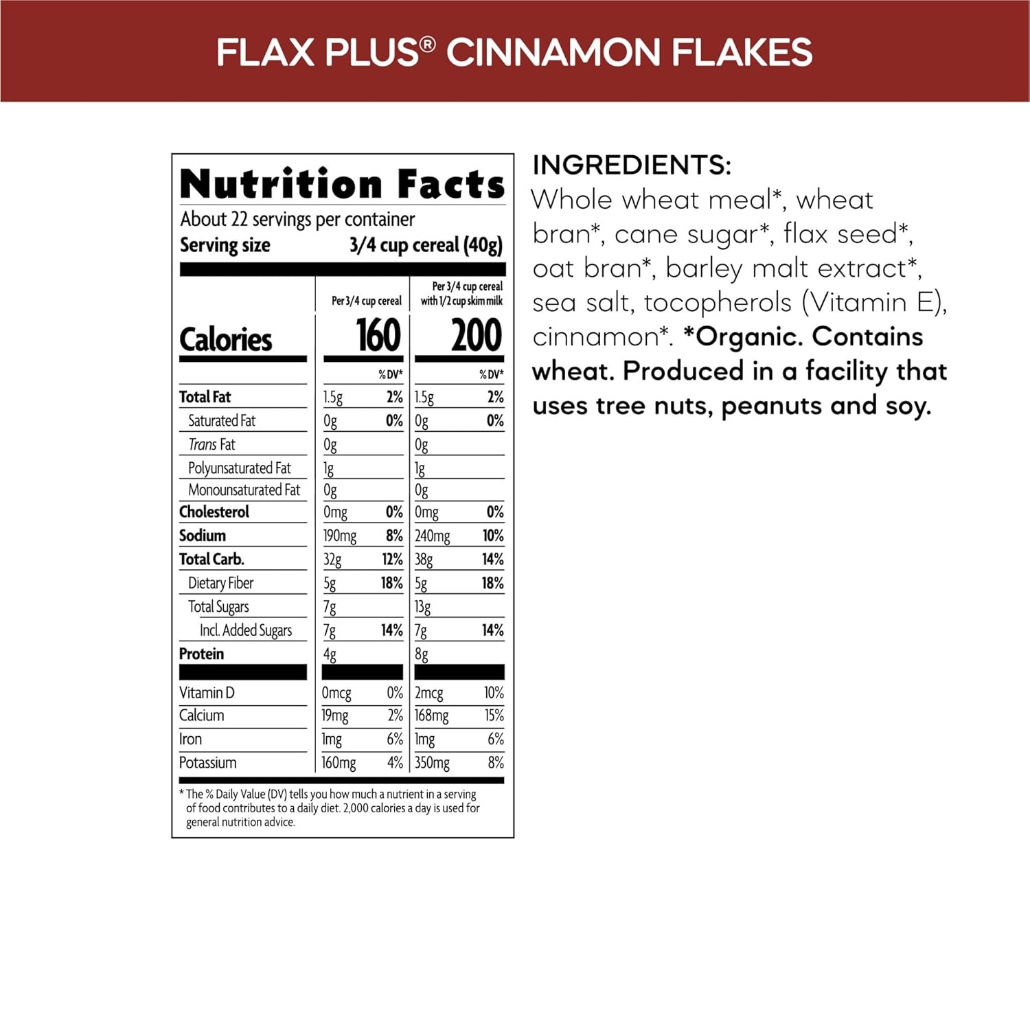 Natures Path, Organic Pumpkin Raisin Crunch Flax Cereal, 12.3 Ounce(Flax Plus Cinnamon Flakes)
