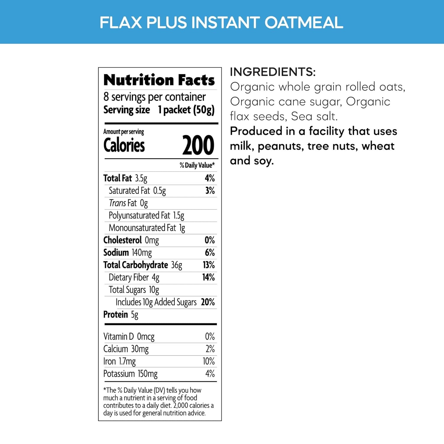 Nature’s Path Organic Apple Cinnamon Instant Oatmeal, 14 oz (Pack of 6), Non-GMO(Flax Plus)