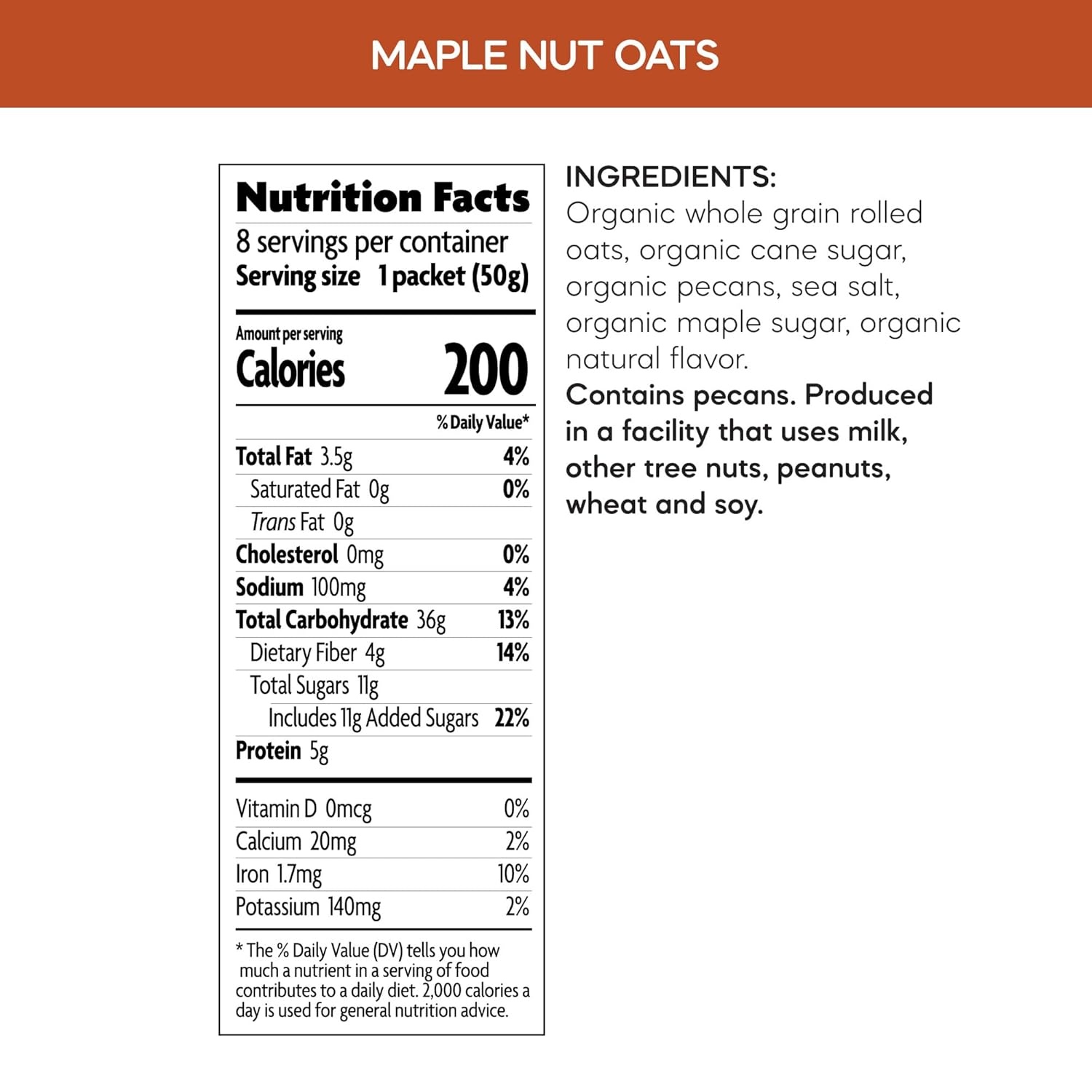 Nature’s Path Organic Apple Cinnamon Instant Oatmeal, 14 oz (Pack of 6), Non-GMO(Maple Nut)