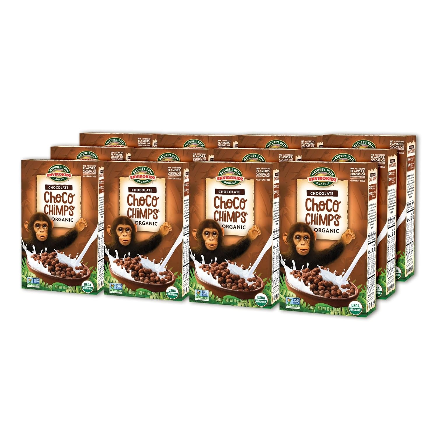 EnviroKidz Organic Cheetah Chomps Cereal, 10 oz (Pack of 12), Berry Blast, Gluten Free, Non-GMO, by Nature’s Path(Choco Chimps Chocolate)