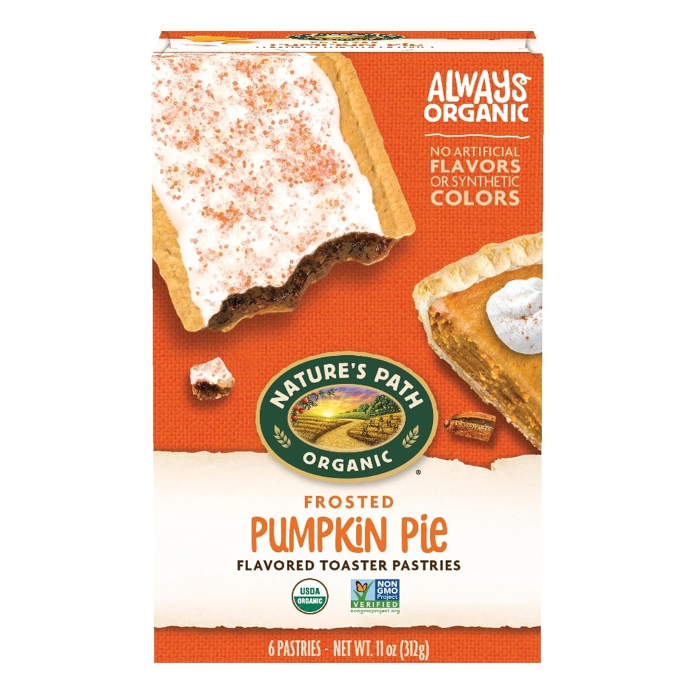 Natures Path, Toaster Pastries Apple Cinnamon Frosted Organic, 11 Ounce(Pumpkin pie)