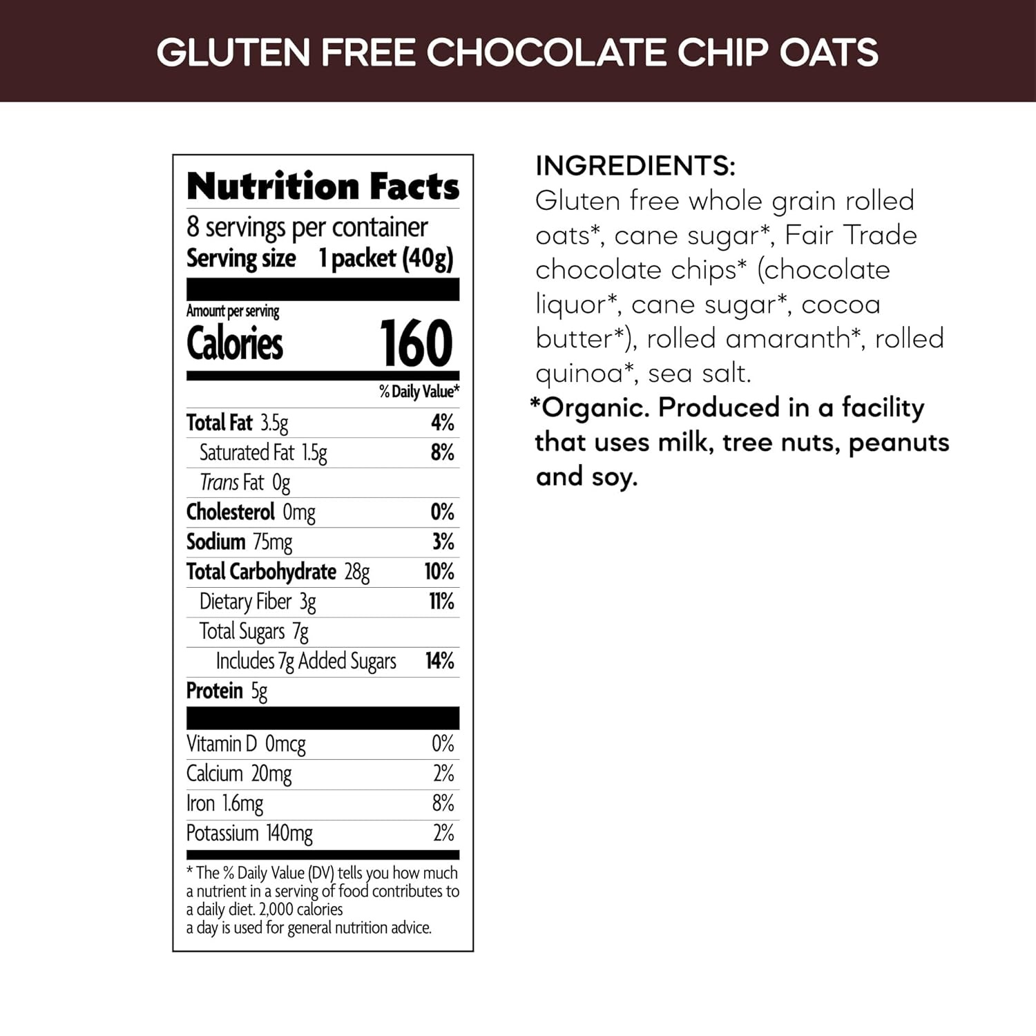 Nature’s Path Organic Homestyle Instant Oatmeal, 11.3 oz (Pack of 6), Gluten Free, Non-GMO(Chocolate Chip – GF)