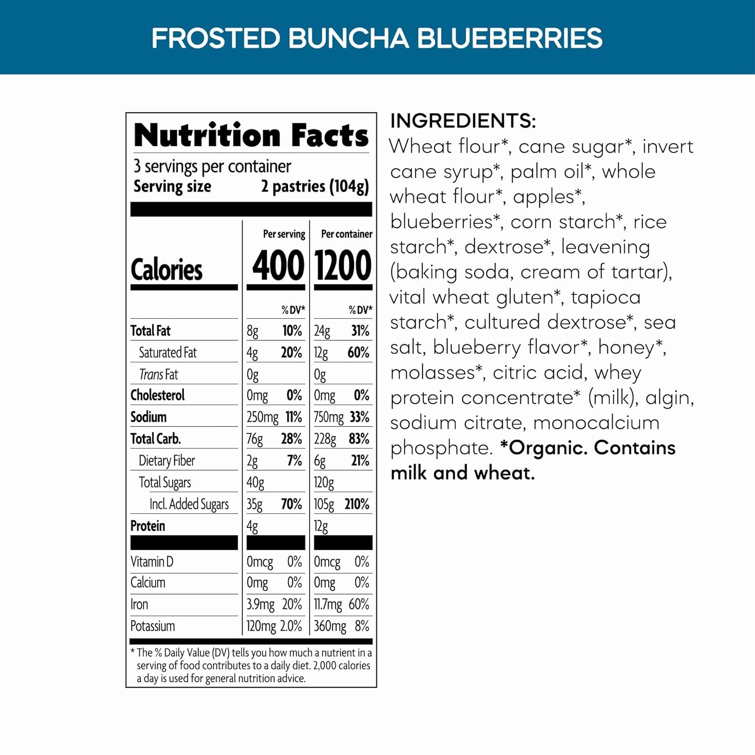 Nature’s Path Organic Frosted Berry Strawberry Toaster Pastries, 11 Ounce (Pack of 12), Non-GMO, Made with Real Strawberries(Buncha blueberries)