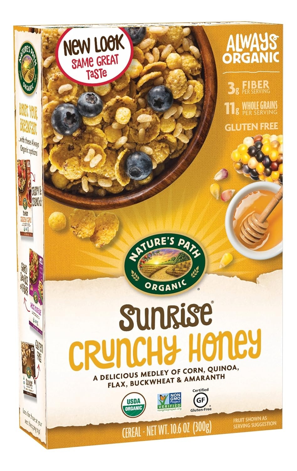 Nature’s Path Organic Gluten-Free Cereal, Crunchy Honey Sunrise, 10.6 Ounce(10.6 Ounce (Pack of 1))