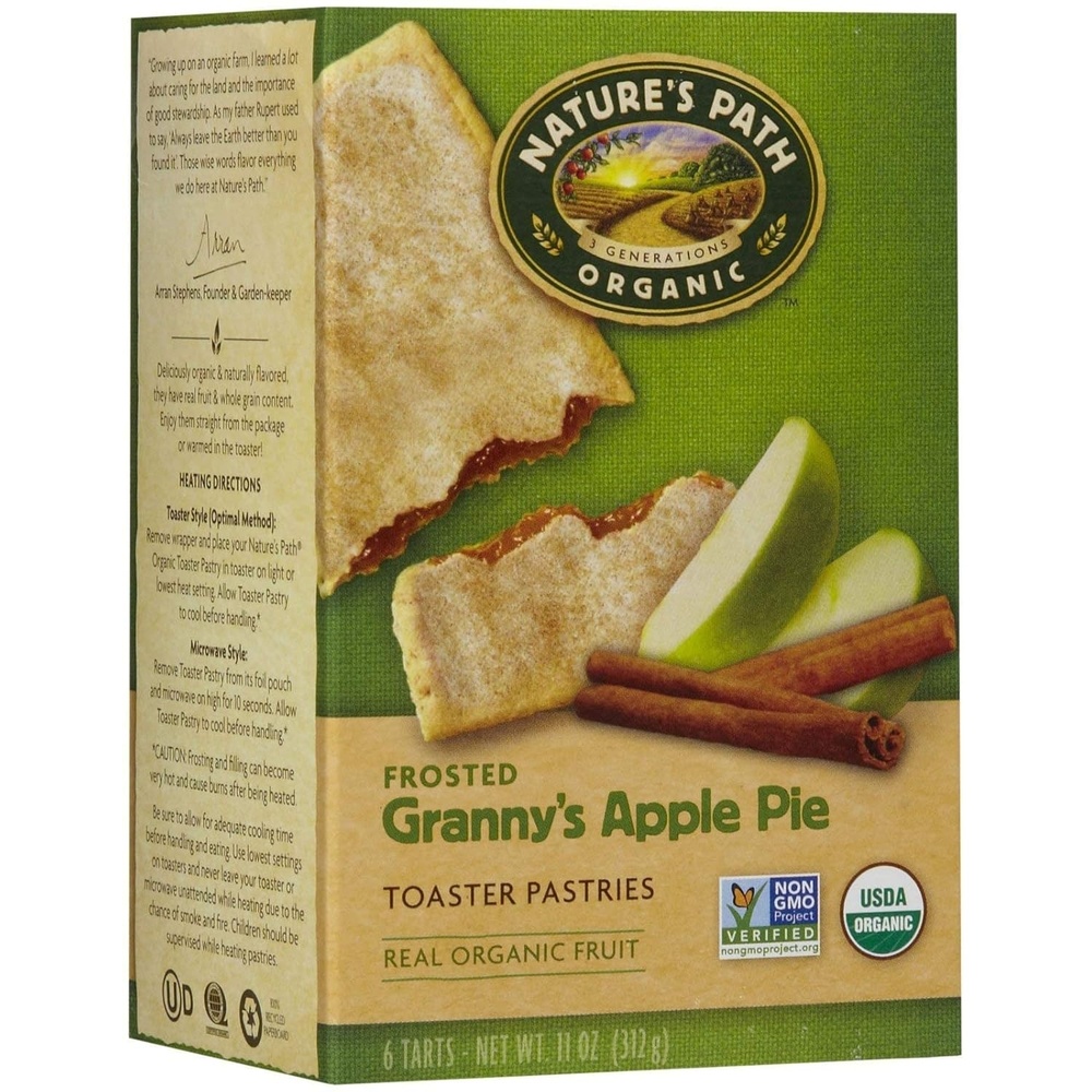 Natures Path, Toaster Pastries Apple Cinnamon Frosted Organic, 11 Ounce(Organic)