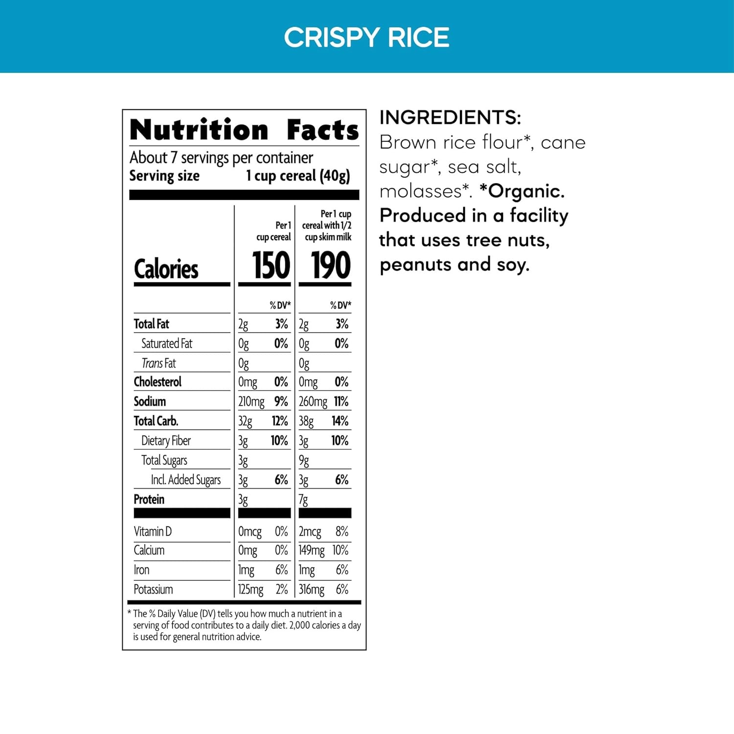 Nature’s Path Organic Crispy Rice Cereal, 10 oz (Pack of 6), Gluten Free, Non-GMO(Crispy Rice)